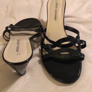 Black strapless sandal